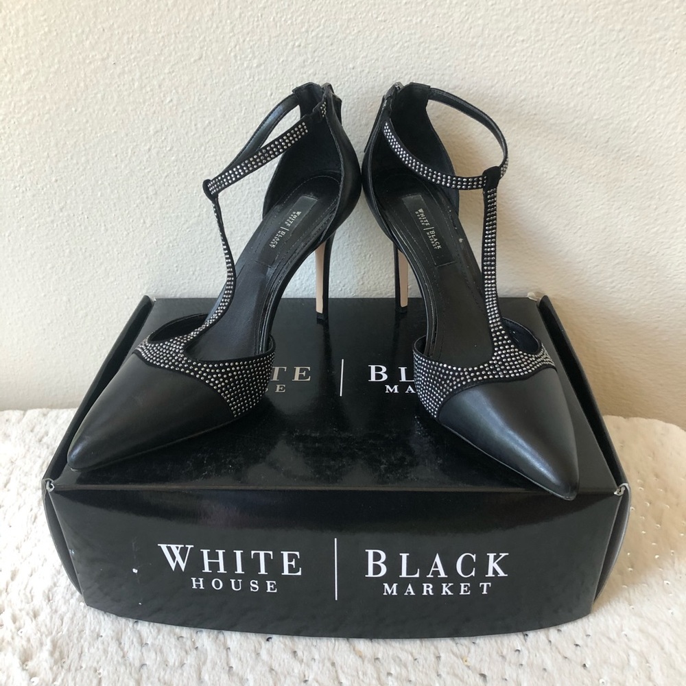 WHITE BLACK AUDEN HEELS